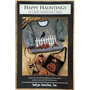 HAPPY HAUNTINGS Sweatshirt Purse Case & Tote Appliqué Pattern by Indygo Junction